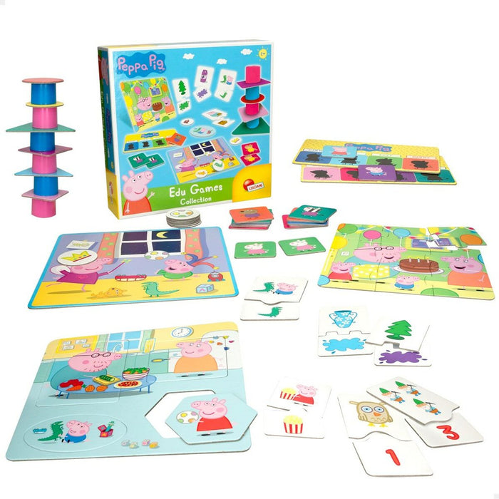 Joc Educativ Peppa Pig Edu Games Collection 24,5 x 0,2 x 24,5 cm (6 Unități) 10 în 1