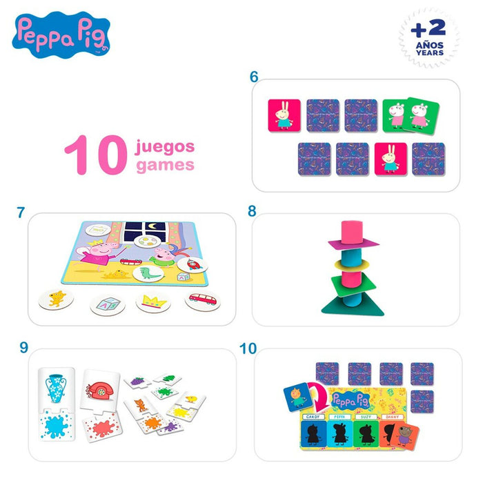 Joc Educativ Peppa Pig Edu Games Collection 24,5 x 0,2 x 24,5 cm (6 Unități) 10 în 1