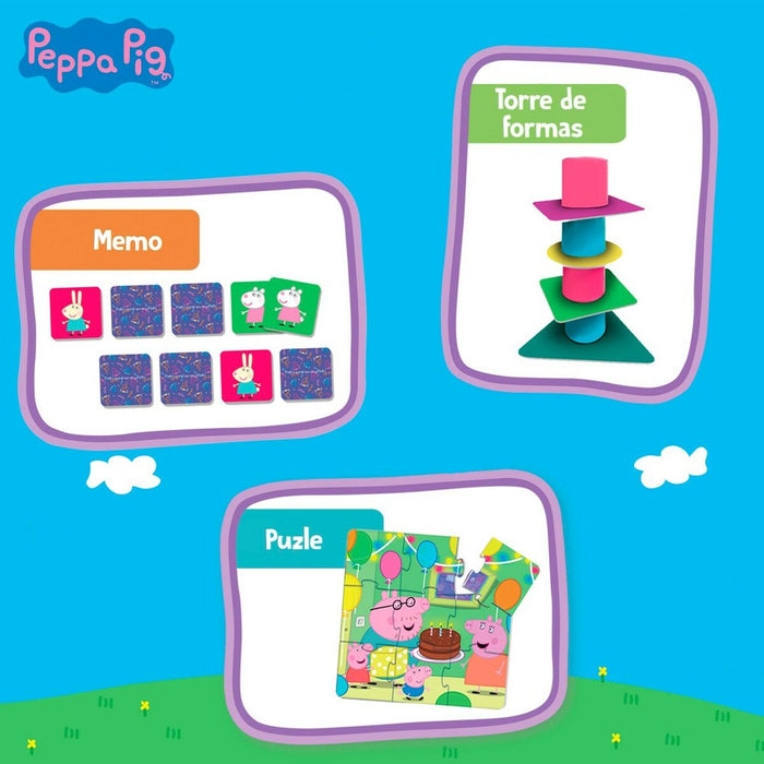 Joc Educativ Peppa Pig Edu Games Collection 24,5 x 0,2 x 24,5 cm (6 Unități) 10 în 1