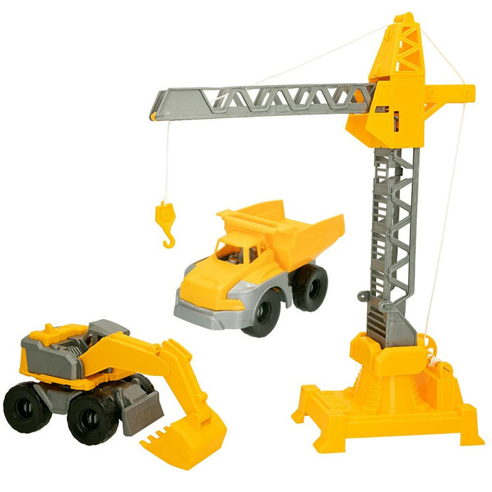 Vehicule de Construcție Colorbaby 31 x 41 x 9,5 cm (4 Unități) 3 Piese