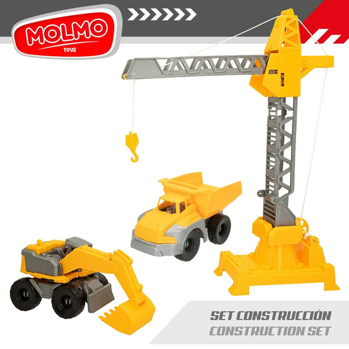 Vehicule de Construcție Colorbaby 31 x 41 x 9,5 cm (4 Unități) 3 Piese