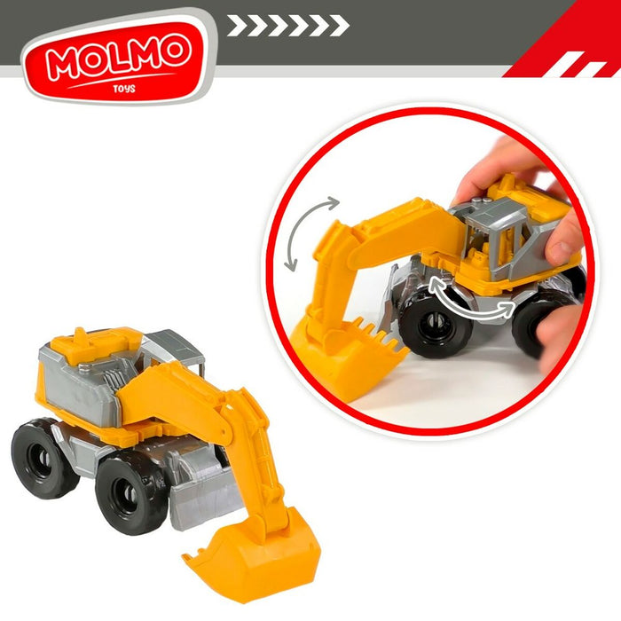 Vehicule de Construcție Colorbaby 31 x 41 x 9,5 cm (4 Unități) 3 Piese