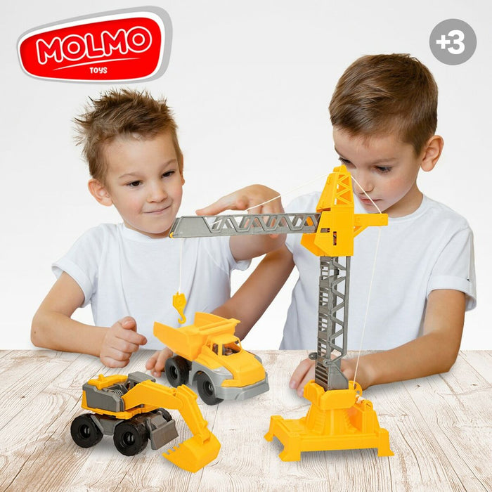 Vehicule de Construcție Colorbaby 31 x 41 x 9,5 cm (4 Unități) 3 Piese