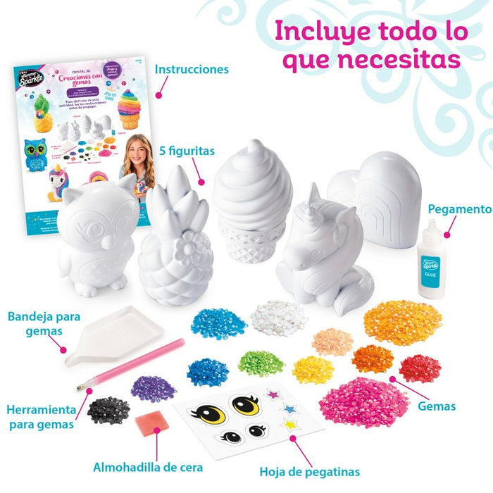 Set de Lucru Manual Cra-Z-Art 3D Crystal Gem Creations 4 Unități 6 x 10 x 6 cm