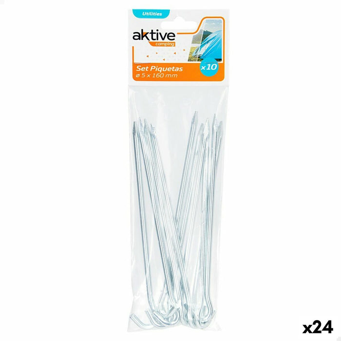 Cârlige pentru campare Aktive (24 Unități) 10 Piese 160 mm Ø 5 mm