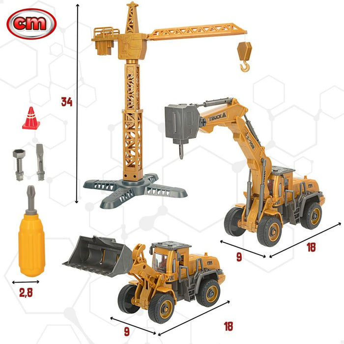 Set de Construcție Colorbaby Set Vehicule de Lucrări Publice (2 Unități)