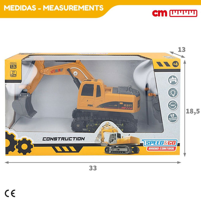 Excavator cu raidotelecomandă Speed & Go 1:24 4 Unități