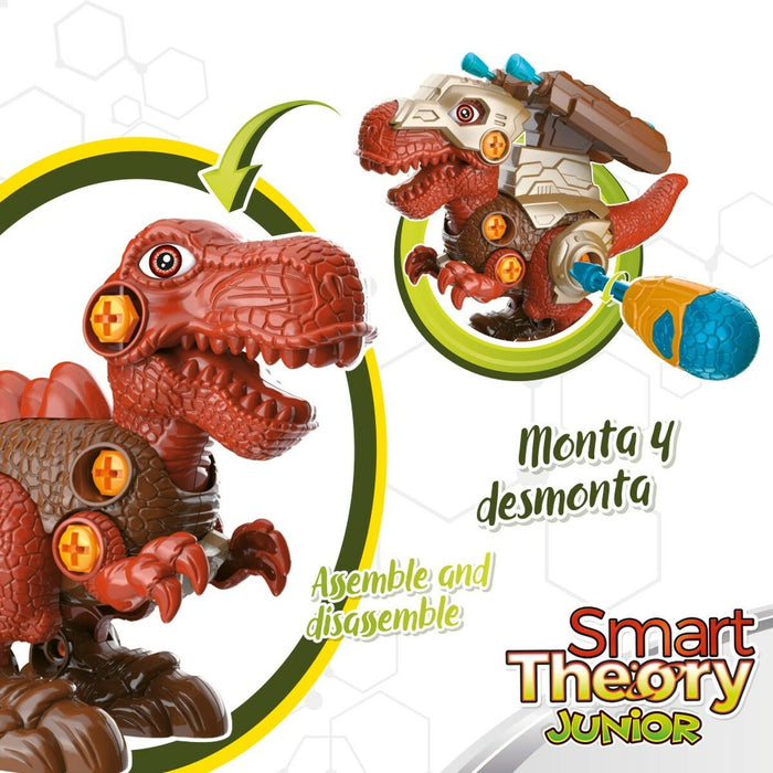 Set de 2 Dinozauri Colorbaby 21 x 14 x 9,5 cm articulat Lansator de Proiectile 4 Unități Dinozaur
