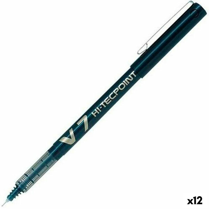 Stilou cu cerneală lichidă Pilot V-7 Hi-Tecpoint Negru 0,5 mm (12 Unități)
