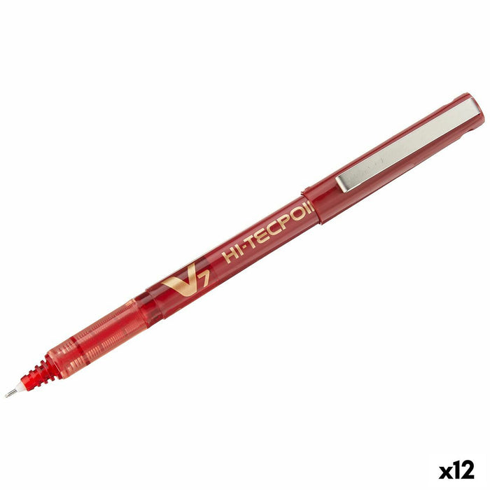 Stilou cu cerneală lichidă Pilot V7 Hi-Tecpoint Roșu 0,5 mm (12 Unități)