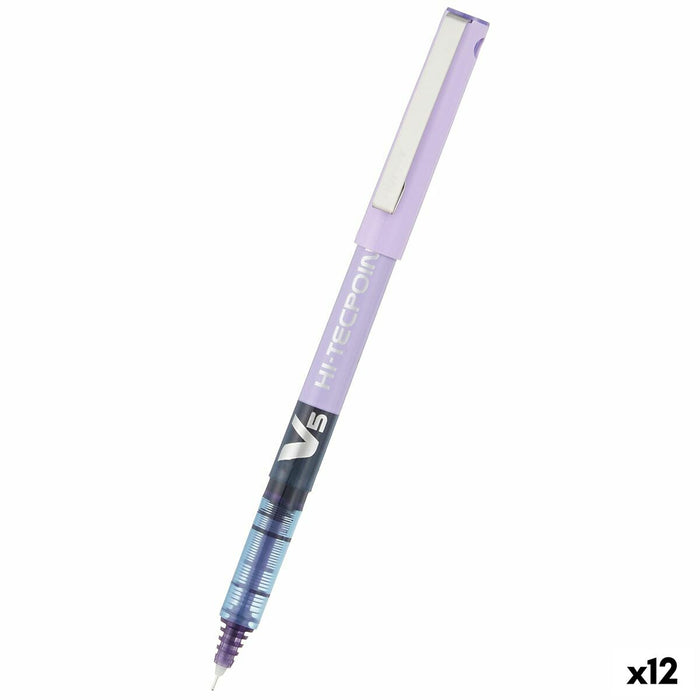 Stilou cu cerneală lichidă Pilot V-5 Hi-Tecpoint Violet 0,3 mm (12 Unități)