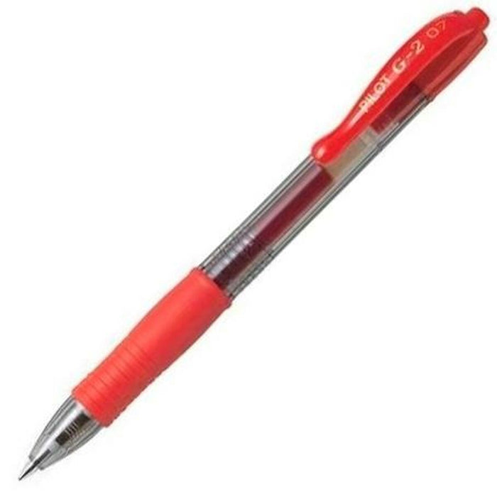 Pix cu gel Pilot G-2 07 Roșu 0,4 mm (12 Unități)