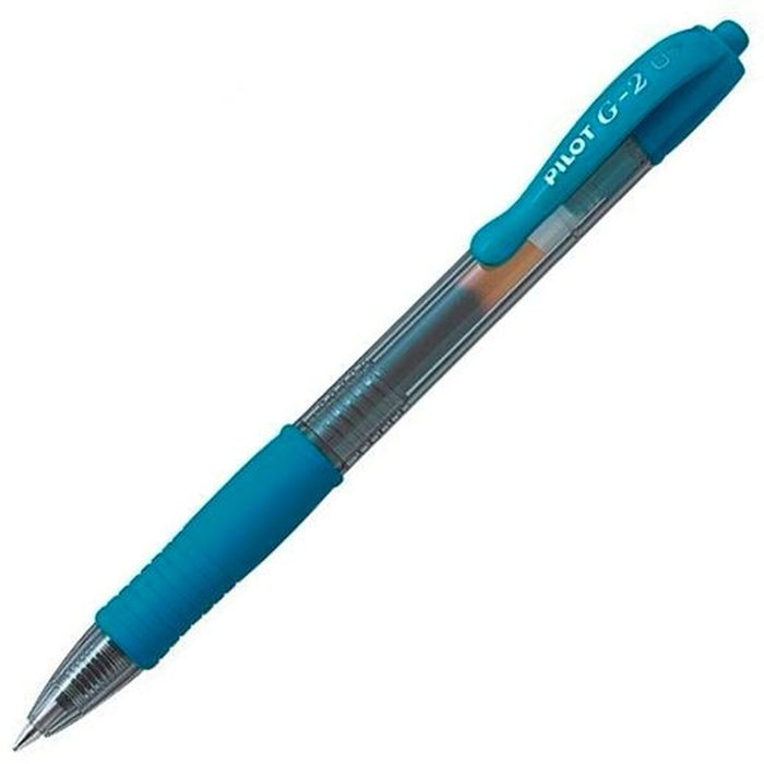 Pix cu gel Pilot G-2 Albastru Turquoise 0,4 mm (12 Unități)