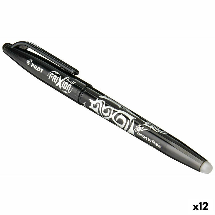Stilou Pilot Frixion Ball Negru 0,7 mm (12 Unități)