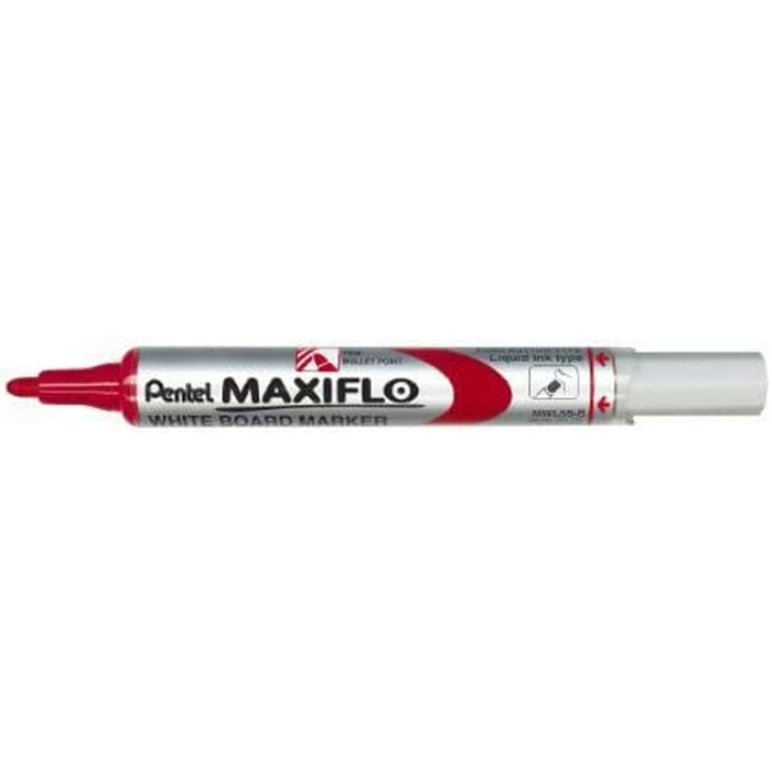 Markere cu cretă lichidă Pentel Maxiflo MWL-5S Roșu (12 Piese)