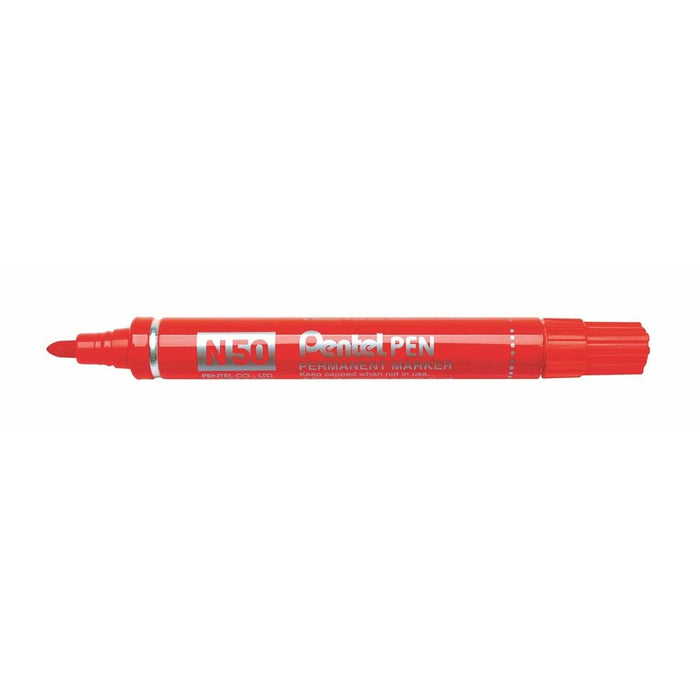 Marker permanent Pentel N50-BE Roșu 12 Piese