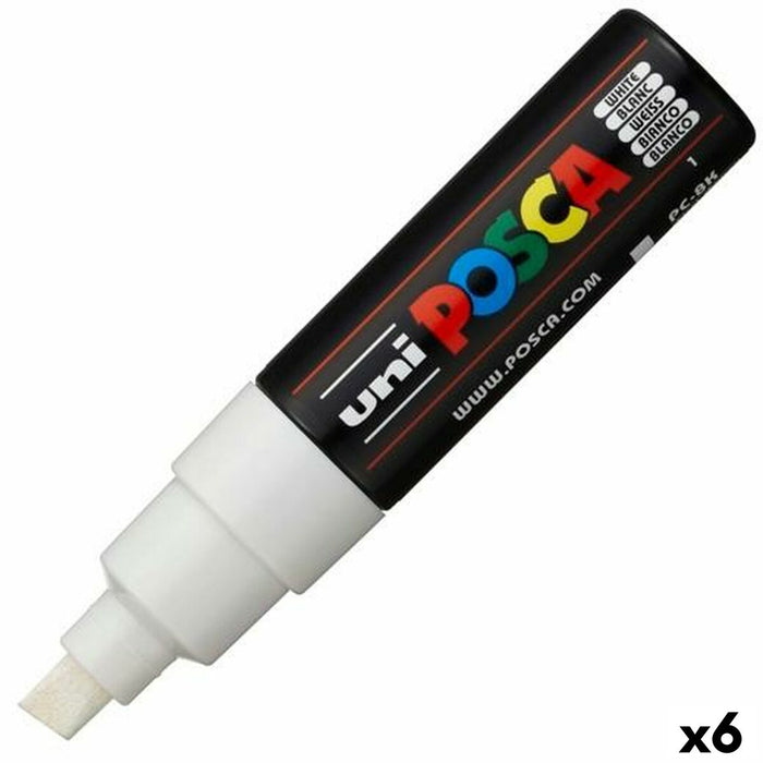 Marker POSCA PC-8K Alb (6 Unități)