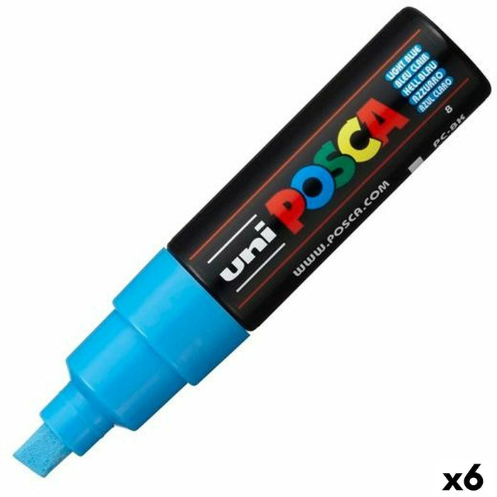 Cariocă POSCA PC-8K Albastru deschis (6 Unități)