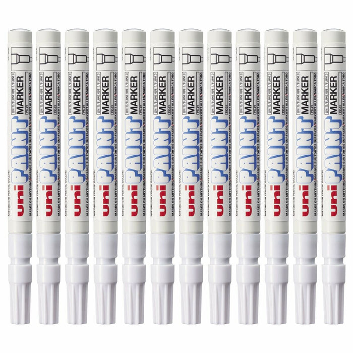 Marker permanent Uni-Ball Paint PX-21L Alb 12 Piese