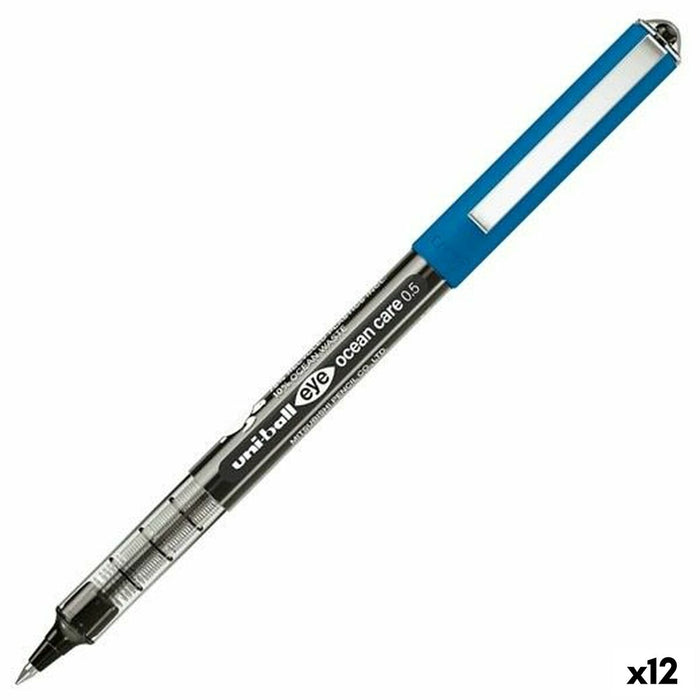 Stilou cu cerneală lichidă Uni-Ball Eye Ocean Care Negru 0,5 mm (12 Unități)