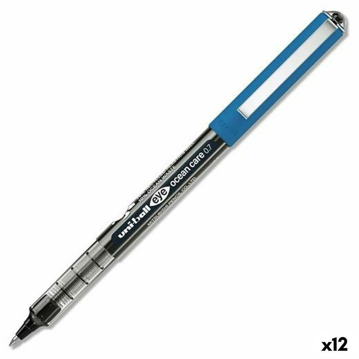 Stilou cu cerneală lichidă Uni-Ball Eye Ocean Care Negru 0,7 mm (12 Unități)