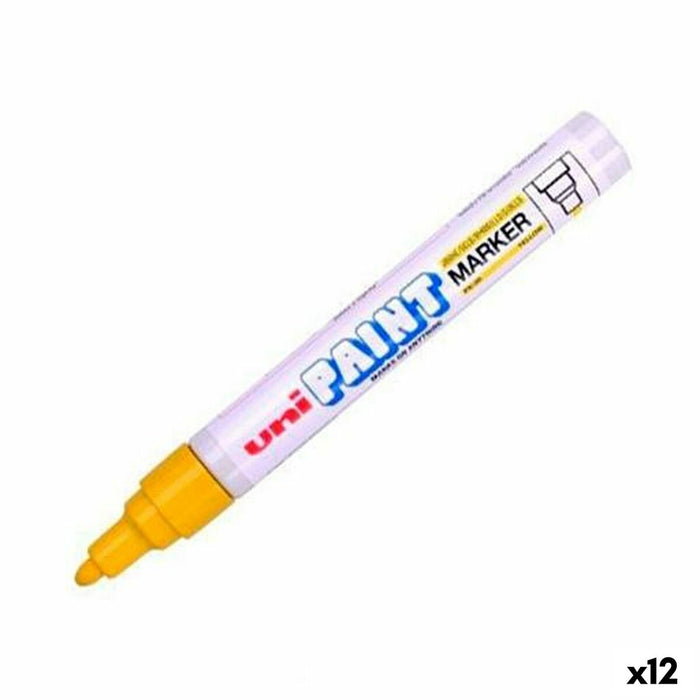 Marker permanent Uni-Ball PX-20 Galben 2,8 mm (12 Unități)