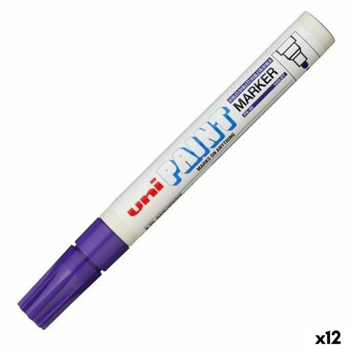Marker permanent Uni-Ball PX-20 Violet (12 Unități)