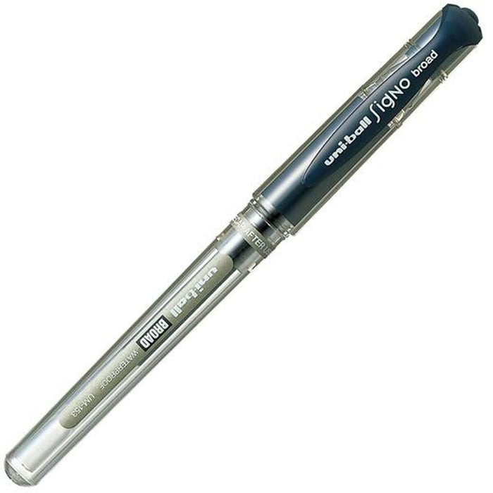 Stilou cu cerneală lichidă Uni-Ball Signo Broad UM-153 W Albastru închis 0,6 mm (12 Piese)