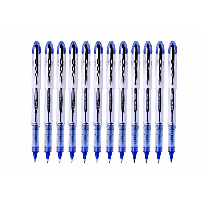 Stilou cu cerneală lichidă Uni-Ball Vision Elite 0.8 Albastru 0,6 mm (12 Piese)
