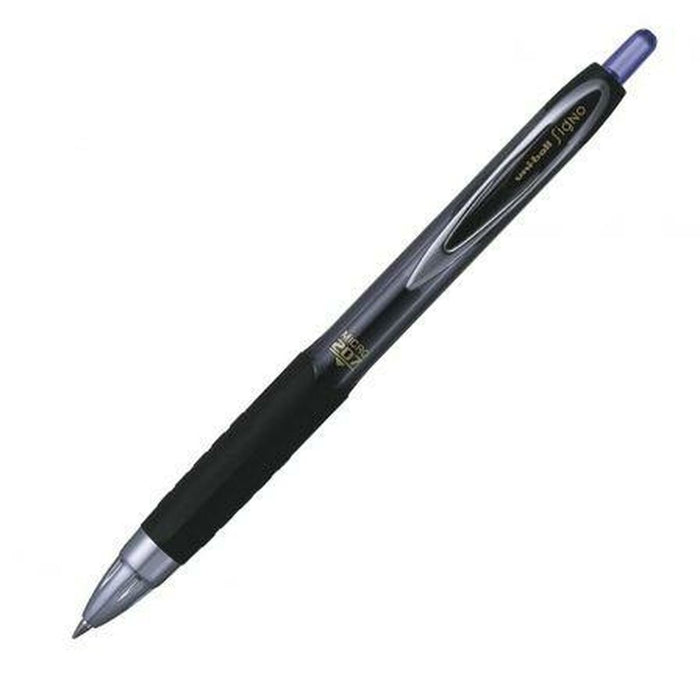 Stilou cu cerneală lichidă Uni-Ball Rollerball Signo UM-207 Albastru 0,4 mm (12 Piese)
