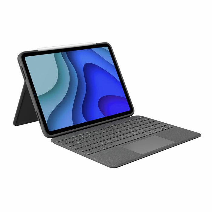 Husă pentru Tabletă și Tastatură Logitech Folio Touch Gri Qwerty Spaniolă