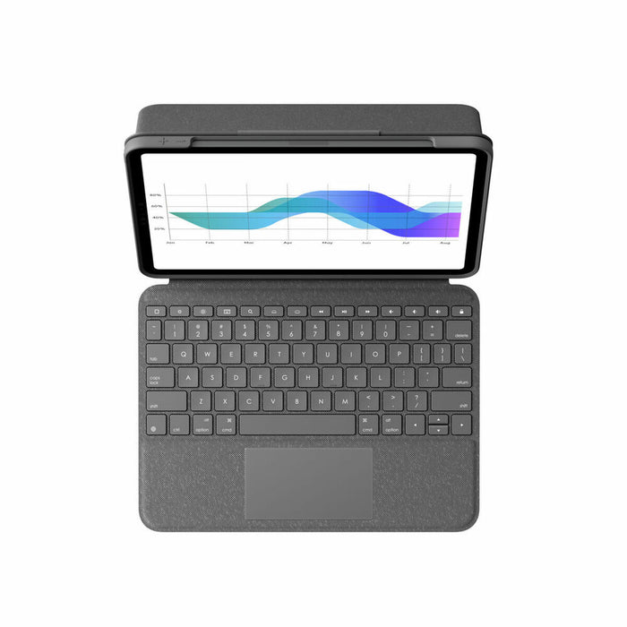 Husă pentru Tabletă și Tastatură Logitech Folio Touch Gri Qwerty Spaniolă