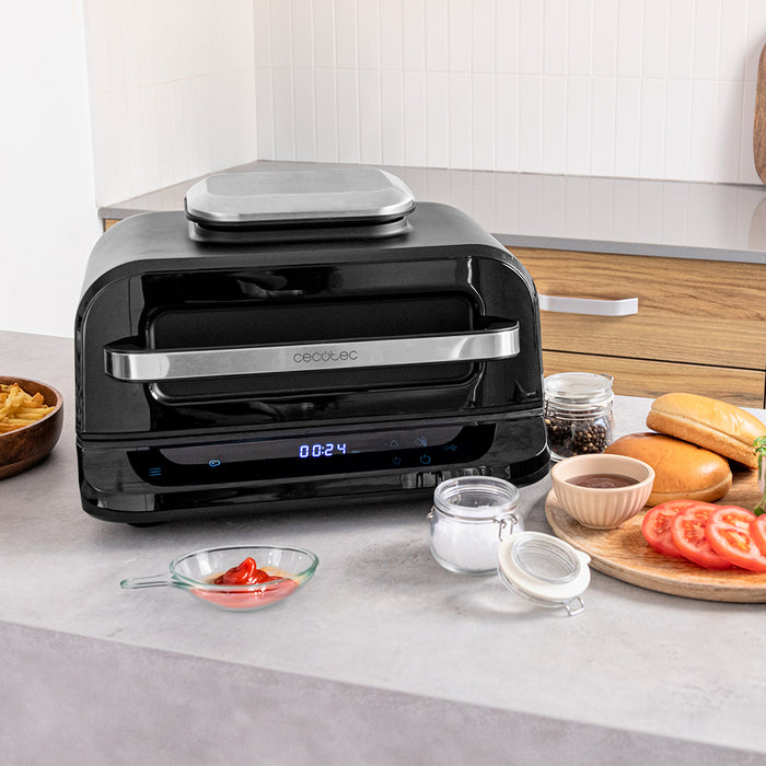 Friteuză cu aer cald cu grill Cecotec Cecofry FireDome 6000, 6 l, 2400 W, 6 moduri, neagră