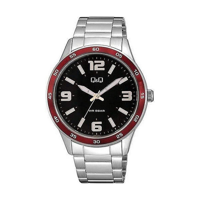 Ceas Bărbați Q&Q QB62J225Y Negru Argintiu (Ø 44 mm)