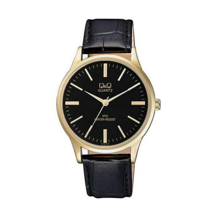 Ceas Bărbați Q&Q C214J102Y Negru Auriu* (Ø 40 mm)