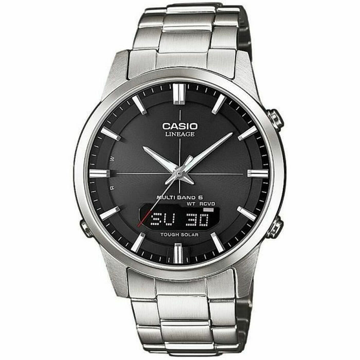Ceas Bărbați Casio LINEAGE Multiband 6 Tough Solar Negru Argintiu (Ø 40 mm)
