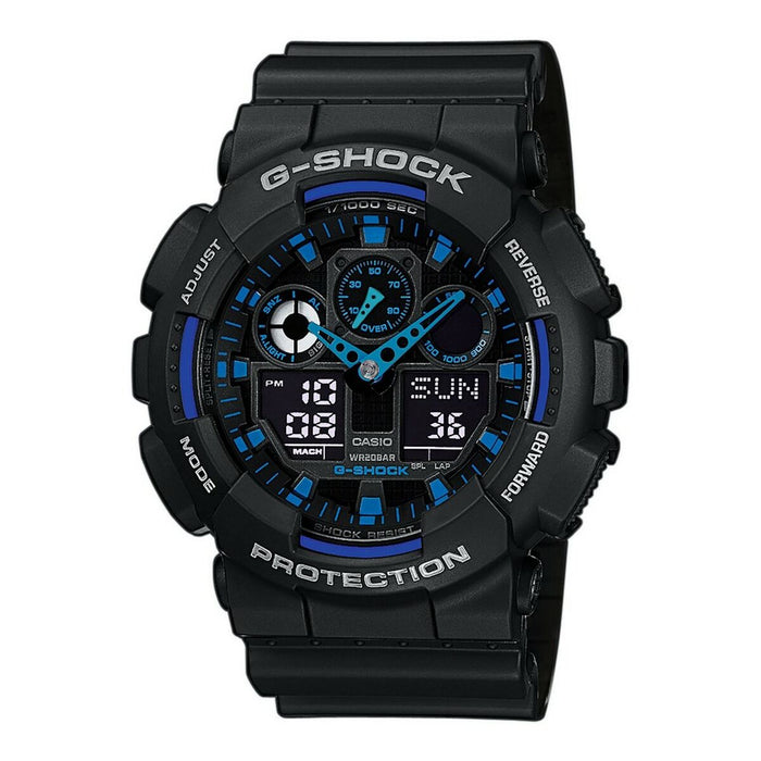 Ceas Bărbați Casio G-Shock GA-100-1A2ER Ø 51 mm Negru Multicolor