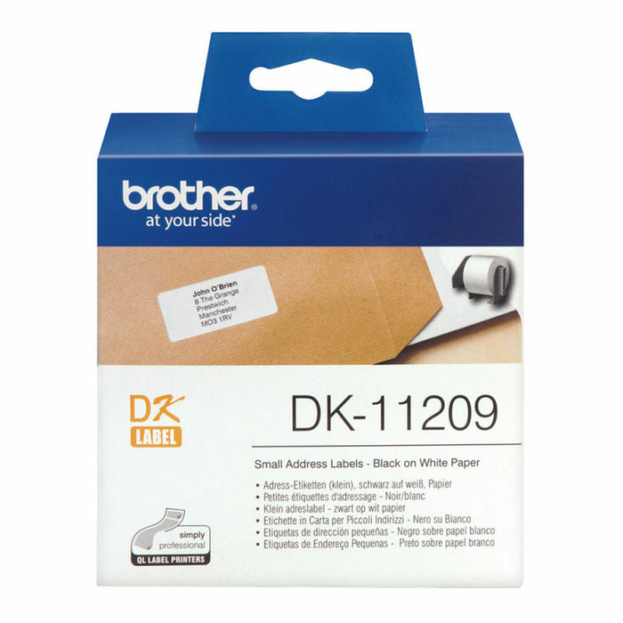 Etichete pentru Imprimantă Brother DK-11209 Negru/Alb 62 x 29 mm (3 Unități)