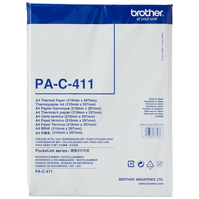 Hârtie termică albă A4 Brother PAC411 Alb
