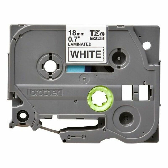 Bandă Laminată pentru Aparate de Etichetat Brother TZe241 18mm Negru/Alb