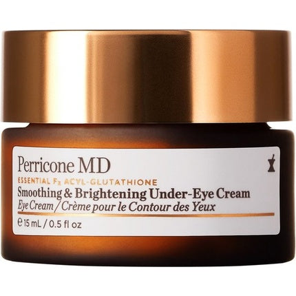 Cremă de ochi Perricone MD Essential FX Smoothing & Brightening, 15ml, ambalaj sticlă maro cu capac metalic auriu