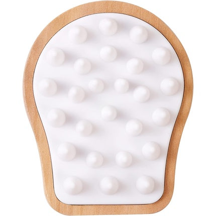 Masaj scalp EcoTools cu perii din silicon și mâner din lemn
