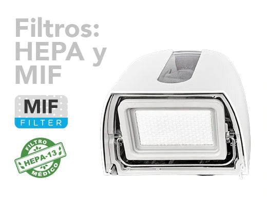 Aspirator de mână sterilizator Cecotec EVVO Ai Pure, 110 W, 7.500 Pa, recipient 350 ml, filtru HEPA și MIF