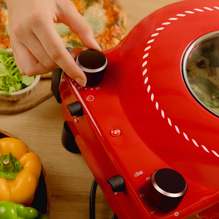 Cuptor electric pentru pizza Cecotec Fun Pizza&Co Mamma Mía Window, 1200 W, până la 400 °C, temporizator 15 min