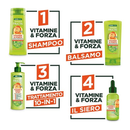 Șampon Garnier Fructis Vitamine & Forță pentru păr fragil, 250ml