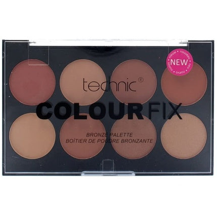 Paletă pudră bronzer Technic Colour Fix, set de 6 nuanțe, design compact