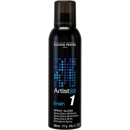 Spray fixativ cu luciu, Eugene Perma Artiste Finish 1, 200ml, negru