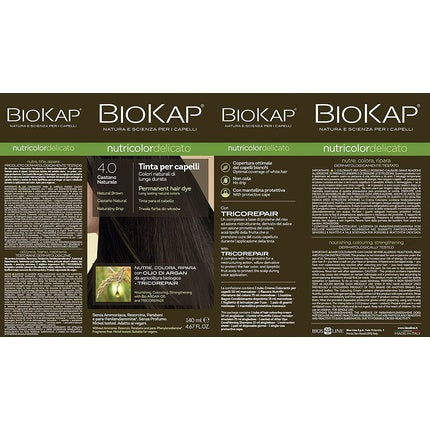 Biokap Nutricolor Delicato 400, Vopsea de păr, Natural Chestnut, 140 ml