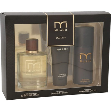 Set Parfum Milano 100ml + After Shave 100ml + Deodorant Spray 150ml