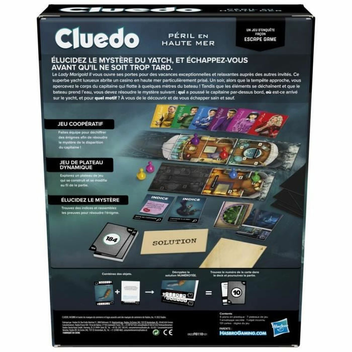Joc de Îndemânare Hasbro Cluedo	Péril en Haute Mer Franceză (FR)
